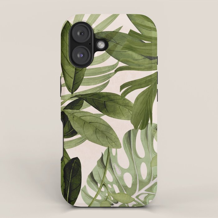 Abstract Art Tropical Leaves 100 iPhone Case Gallery Image 1