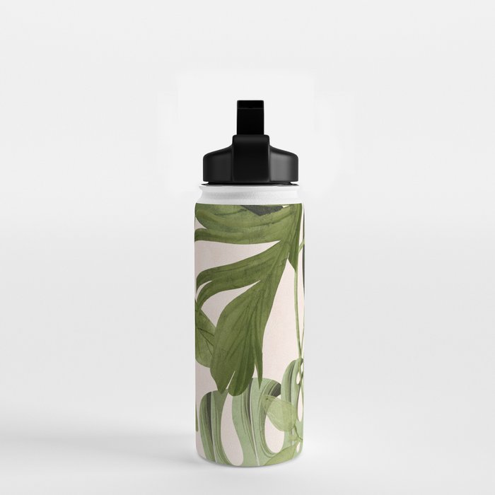 Abstract Art Tropical Leaves 100 Water Bottle Gallery Image 2