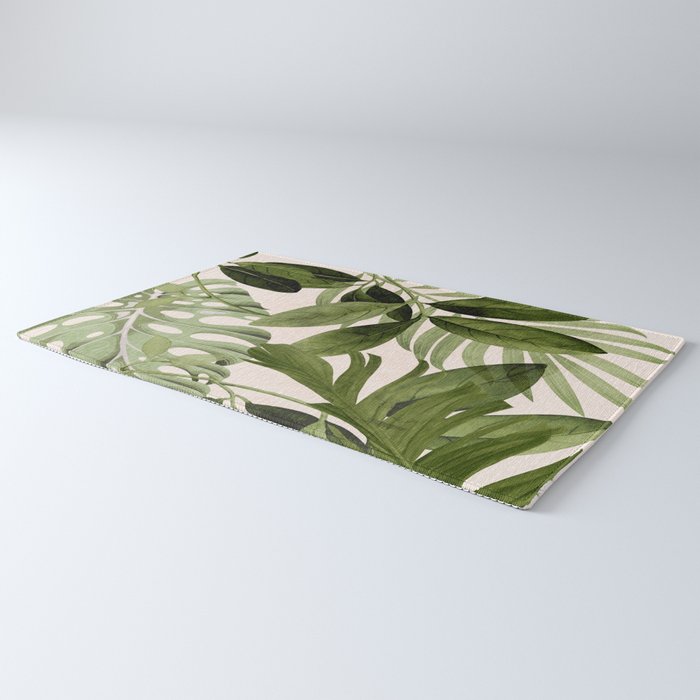 Abstract Art Tropical Leaves 100 Rug Gallery Image 3