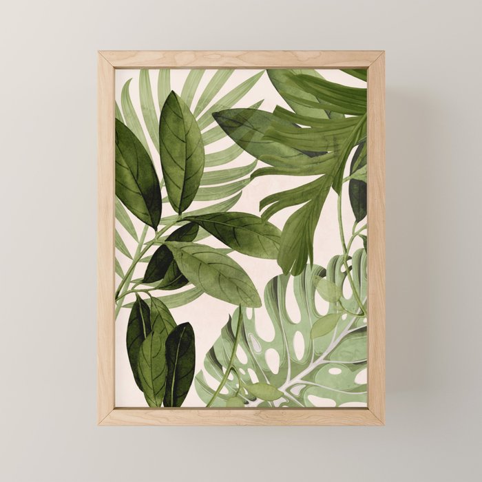 Abstract Art Tropical Leaves 100 Mini Art Print Gallery Image 1