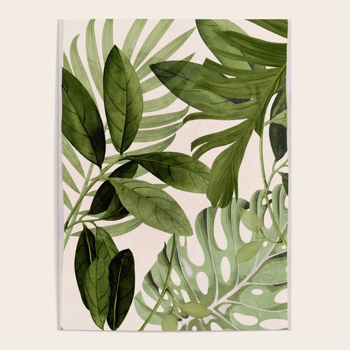 Abstract Art Tropical Leaves 100 Poster Gallery Image 4