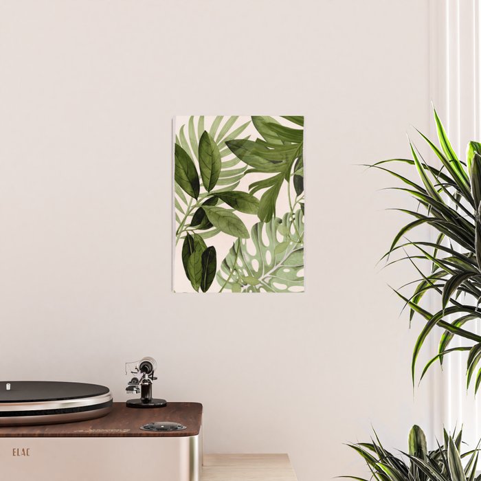 Abstract Art Tropical Leaves 100 Poster Gallery Image 2