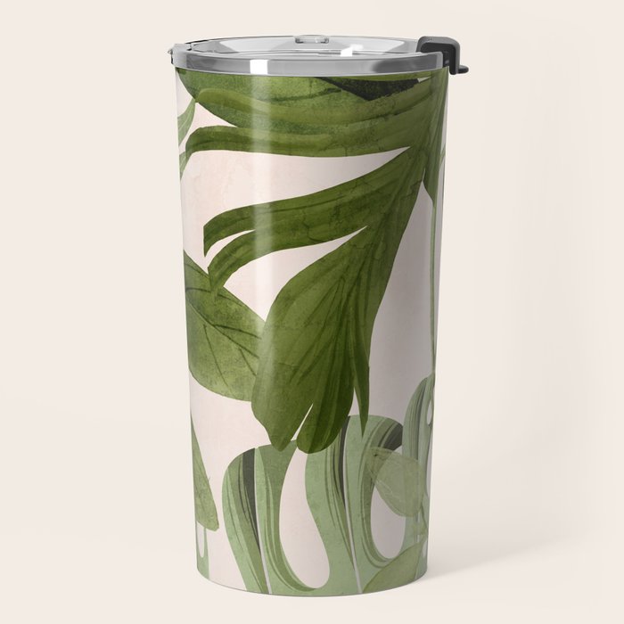 Abstract Art Tropical Leaves 100 Travel Mug Gallery Image 2