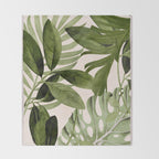 Abstract Art Tropical Leaves 100 Throw Blanket Gallery Image 2