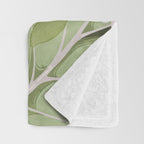 Abstract Art Tropical Leaves 100 Throw Blanket Gallery Image 3