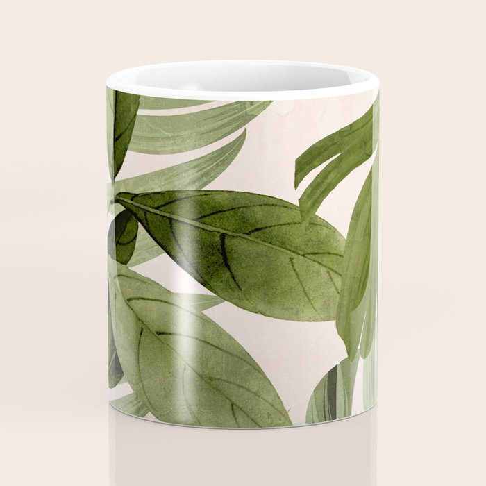 Abstract Art Tropical Leaves 100 Coffee Mug Gallery Image 4