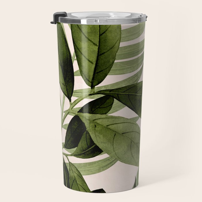 Abstract Art Tropical Leaves 100 Travel Mug Gallery Image 3