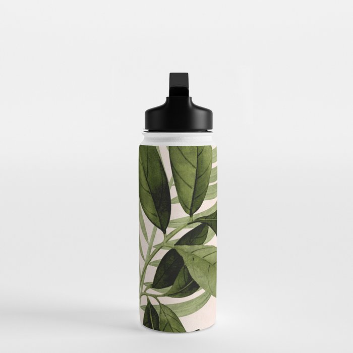 Abstract Art Tropical Leaves 100 Water Bottle Gallery Image 3