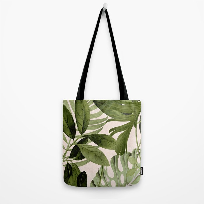 Abstract Art Tropical Leaves 100 Tote Bag Gallery Image 2