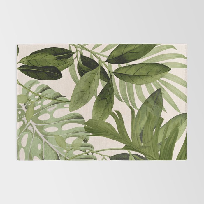 Abstract Art Tropical Leaves 100 Rug Gallery Image 2