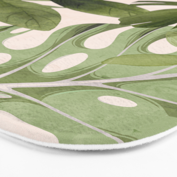 Abstract Art Tropical Leaves 100 Bath Mat Gallery Image 3