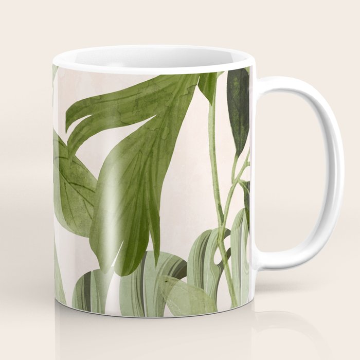 Abstract Art Tropical Leaves 100 Coffee Mug Gallery Image 1