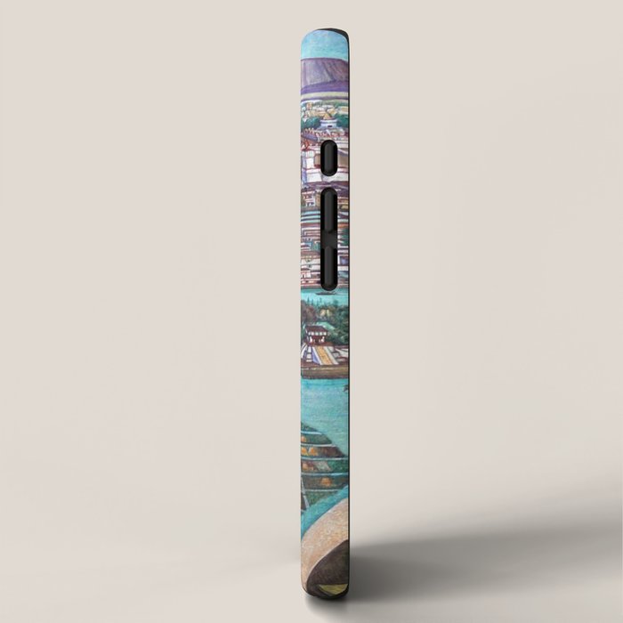Mural of the Aztec city of Tenochtitlan by Diego Rivera iPhone Case Gallery Image 2