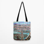 Mural of the Aztec city of Tenochtitlan by Diego Rivera Tote Bag Gallery Image 2