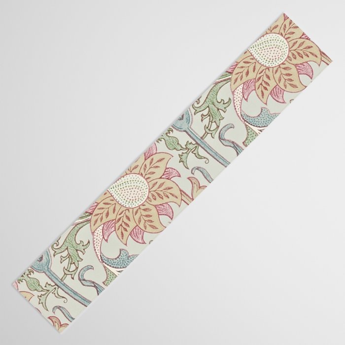 William Morris Vintage Pink and Rose Eggshell Blue Rose Pink Table Runner Gallery Image 3