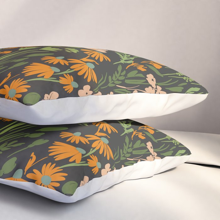 Night in the flowered meadow Pillow Sham Gallery Image 3