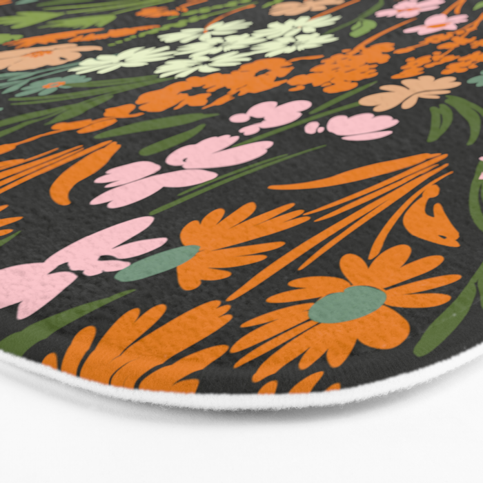 Night in the flowered meadow Bath Mat Gallery Image 3