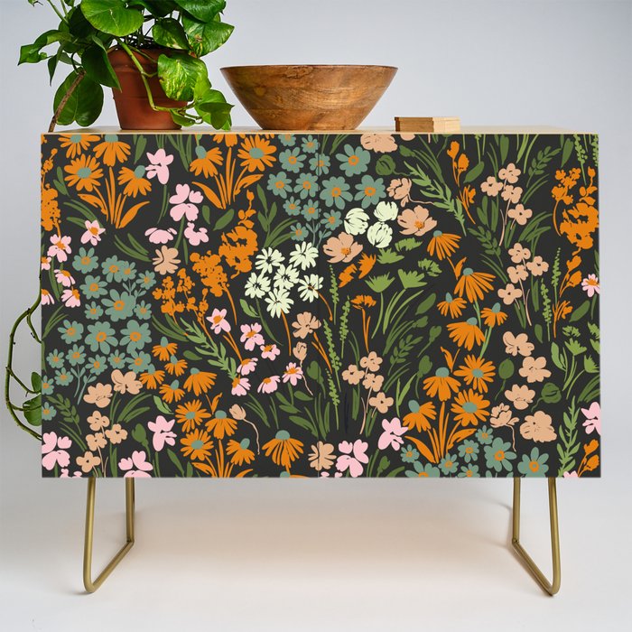 Night in the flowered meadow Credenza Gallery Image 1