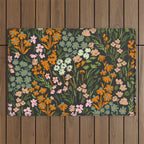 Night in the flowered meadow Outdoor Rug Gallery Image 1