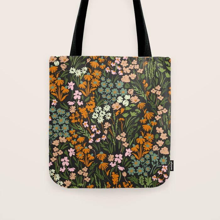 Night in the flowered meadow Tote Bag Gallery Image 1