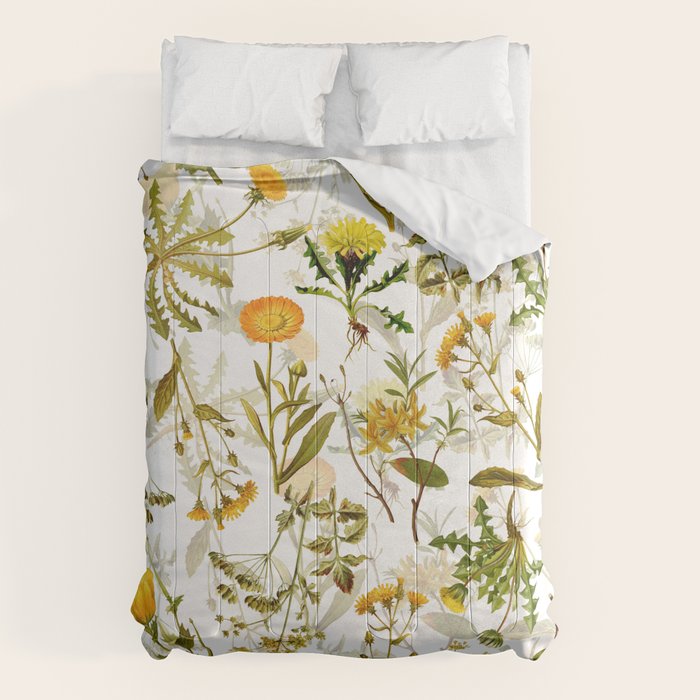Vintage & Shabby Chic - Yellow Wildflowers Comforter Gallery Image 1