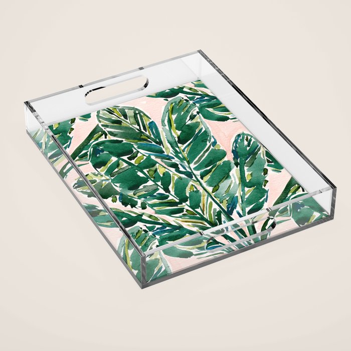 BIG FEELINGS Banana Leaf Tropical Acrylic Tray Gallery Image 1