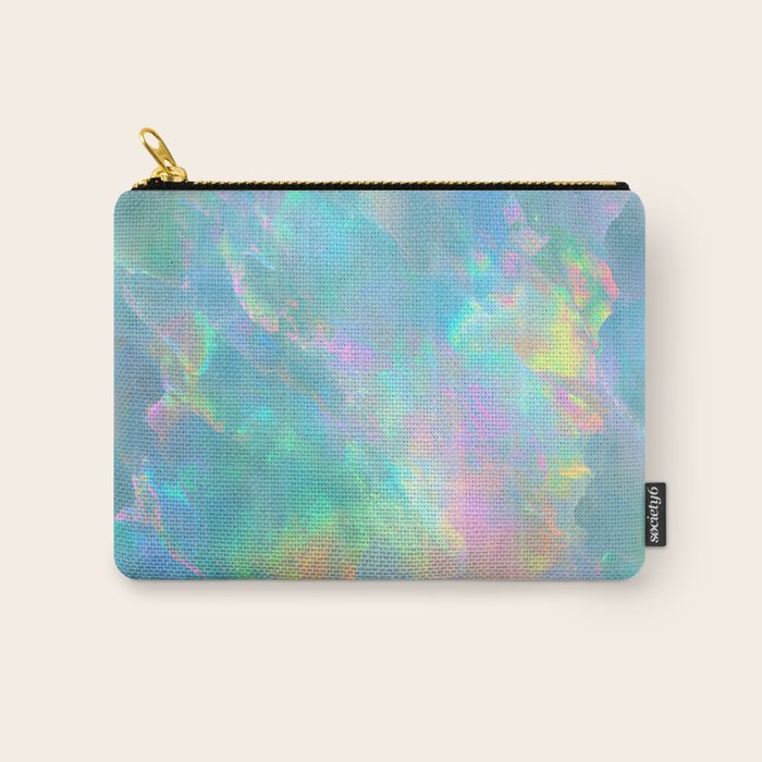 Opal Iridescent Dream Holographic Gemstone-Inspired Pastel Pattern Carry All Pouch Gallery Image 1