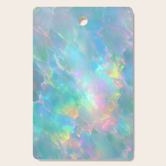 Opal Iridescent Dream Holographic Gemstone-Inspired Pastel Pattern Cutting Board Gallery Image 1