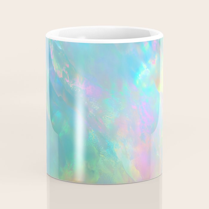 Opal Iridescent Dream Holographic Gemstone-Inspired Pastel Pattern Coffee Mug Gallery Image 4