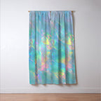 Opal Iridescent Dream Holographic Gemstone-Inspired Pastel Pattern Window Curtain Gallery Image 3