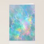 Opal Iridescent Dream Holographic Gemstone-Inspired Pastel Pattern Stationery Card Gallery Image 2