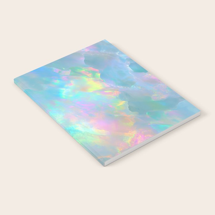 Opal Iridescent Dream Holographic Gemstone-Inspired Pastel Pattern Notebook Gallery Image 2