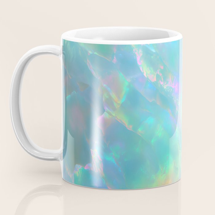 Opal Iridescent Dream Holographic Gemstone-Inspired Pastel Pattern Coffee Mug Gallery Image 3