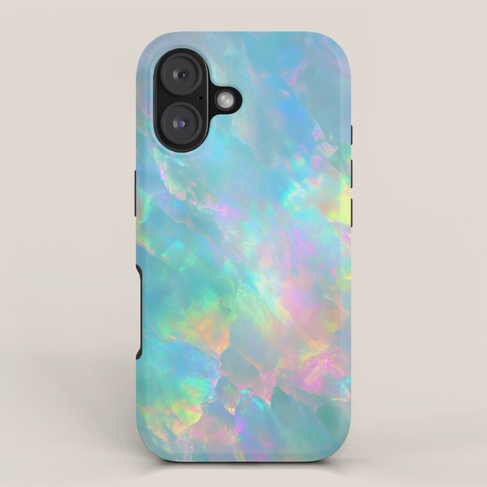 Opal Iridescent Dream Holographic Gemstone-Inspired Pastel Pattern iPhone Case Gallery Image 1