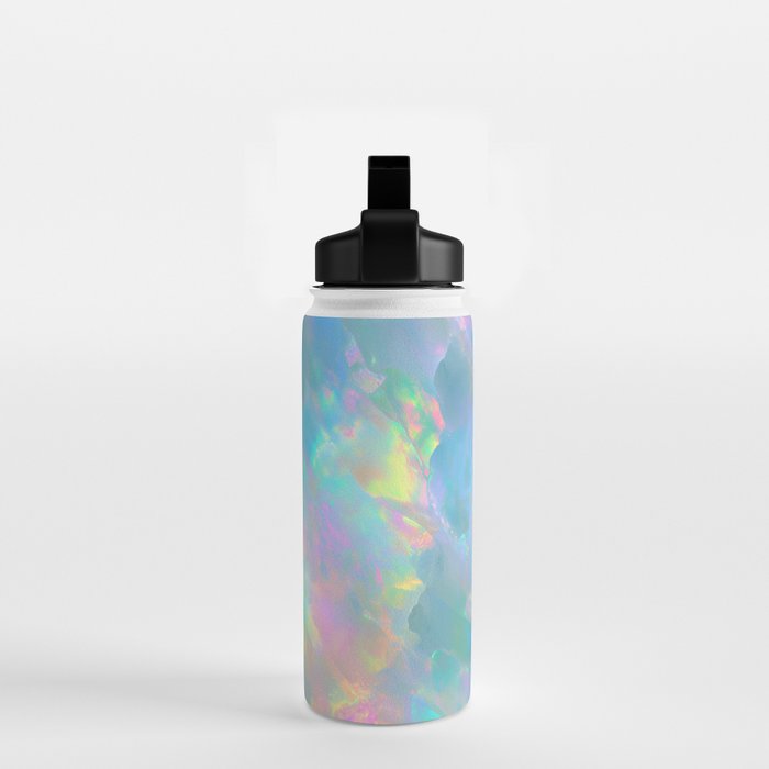 Opal Iridescent Dream Holographic Gemstone-Inspired Pastel Pattern Water Bottle Gallery Image 2
