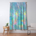 Opal Iridescent Dream Holographic Gemstone-Inspired Pastel Pattern Window Curtain Gallery Image 5