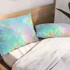 Opal Iridescent Dream Holographic Gemstone-Inspired Pastel Pattern Pillow Sham Gallery Image 2