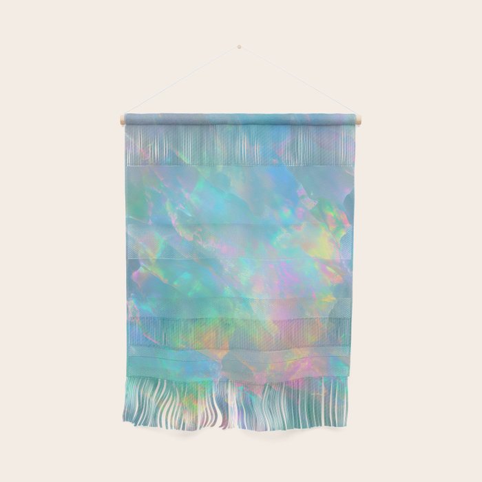 Opal Iridescent Dream Holographic Gemstone-Inspired Pastel Pattern Wall Hanging Gallery Image 1