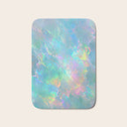 Opal Iridescent Dream Holographic Gemstone-Inspired Pastel Pattern Bath Mat Gallery Image 1