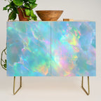 Opal Iridescent Dream Holographic Gemstone-Inspired Pastel Pattern Credenza Gallery Image 1
