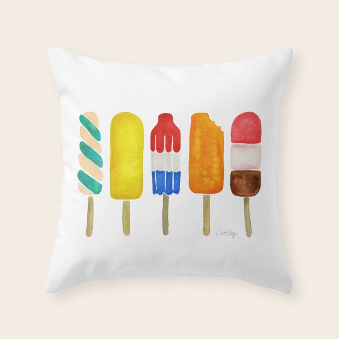 Popsicle Collection Throw Pillow Gallery Image 1