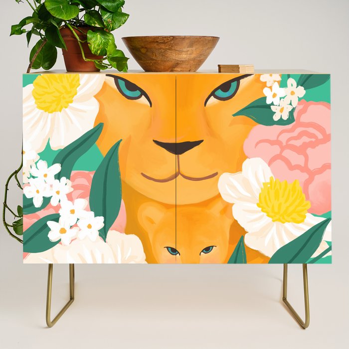 Mother Lion and Cub I Credenza Gallery Image 1