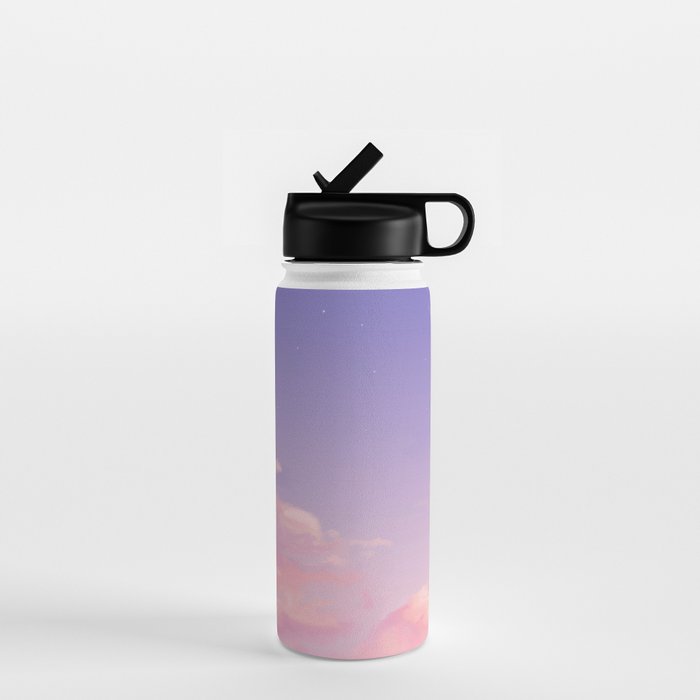 Sky Purple Aesthetic Lofi Water Bottle Gallery Image 1