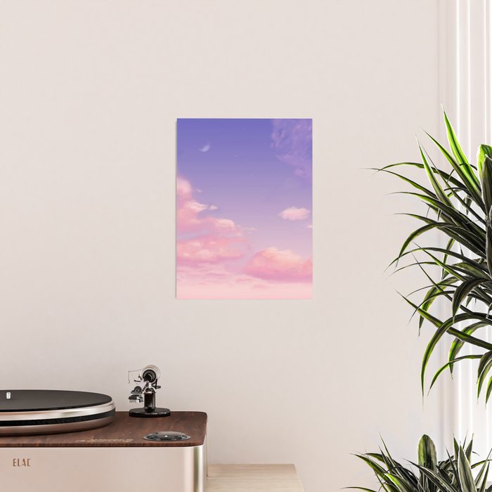 Sky Purple Aesthetic Lofi Poster Gallery Image 2