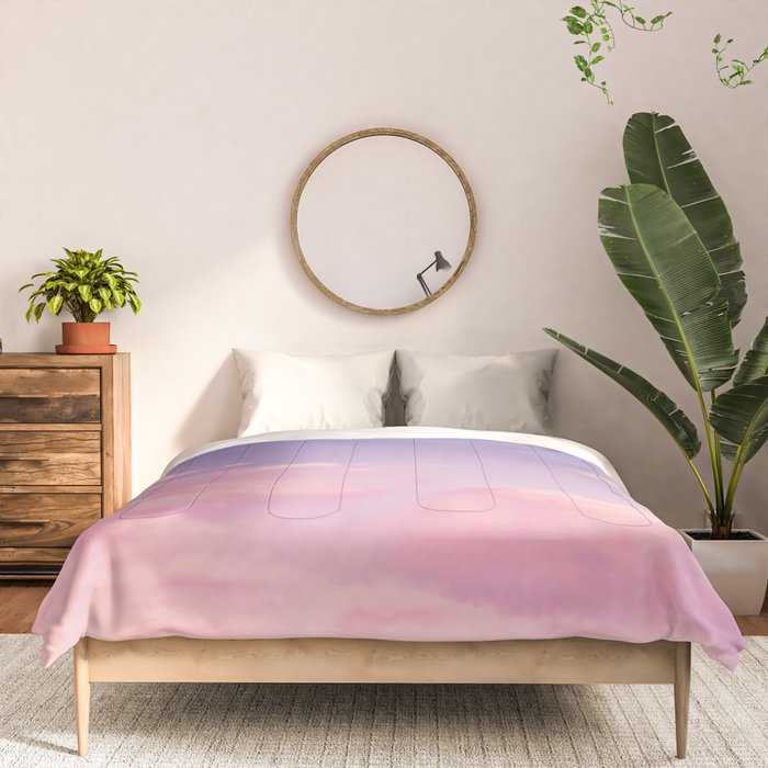 Sky Purple Aesthetic Lofi Comforter Gallery Image 3