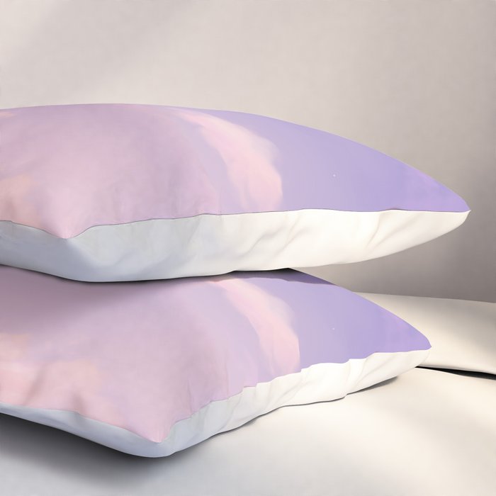 Sky Purple Aesthetic Lofi Pillow Sham Gallery Image 3
