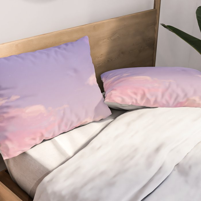Sky Purple Aesthetic Lofi Pillow Sham Gallery Image 2