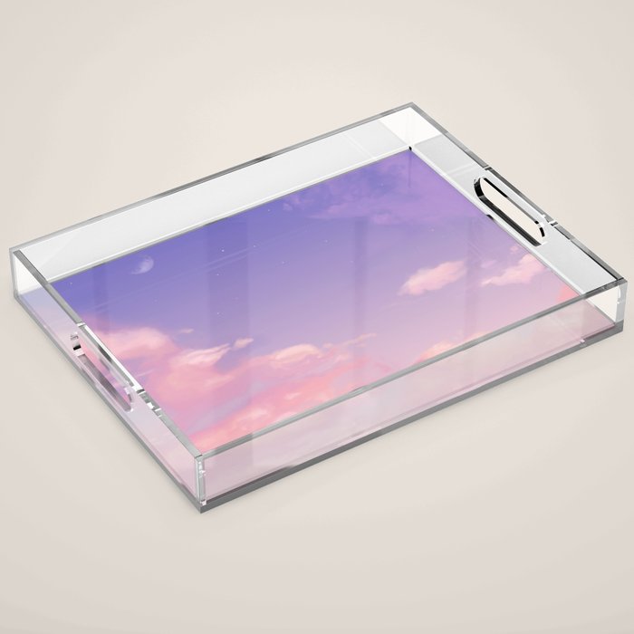 Sky Purple Aesthetic Lofi Acrylic Tray Gallery Image 1