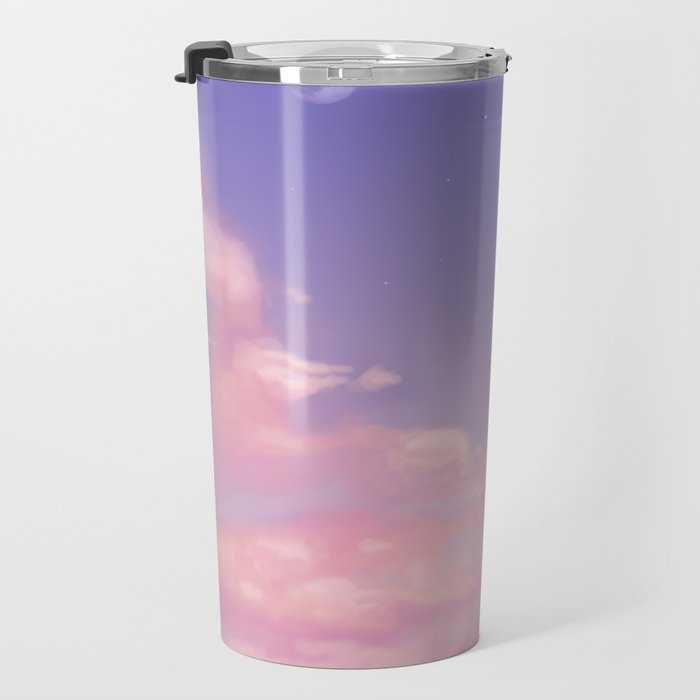 Sky Purple Aesthetic Lofi Travel Mug Gallery Image 3