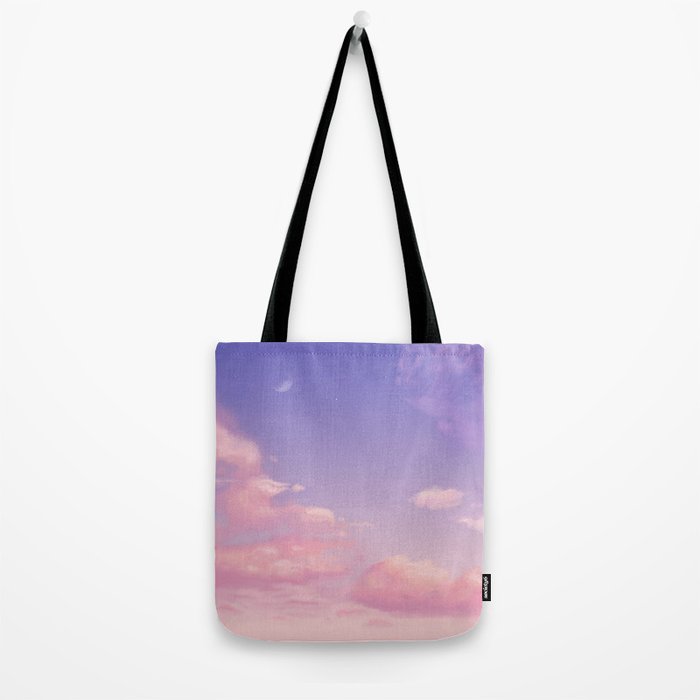 Sky Purple Aesthetic Lofi Tote Bag Gallery Image 2
